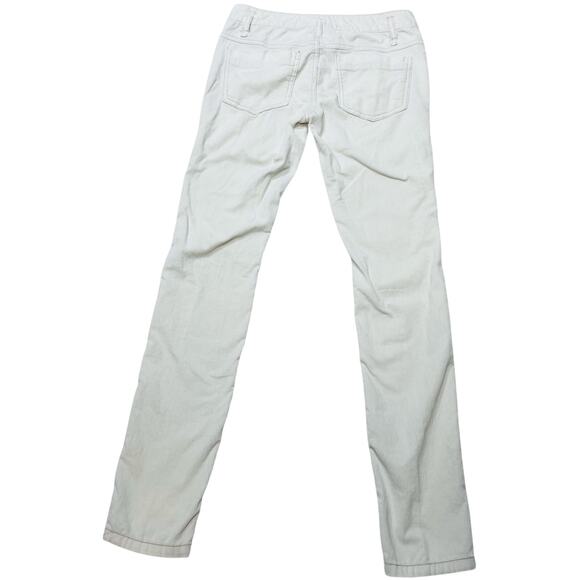 Free People Straight Corduroy Pants Mid Rise White Cream Women 27W x 30L Used - Picture 2 of 11
